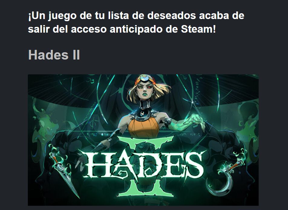 Captura de pantalla del estreno de Hades 2, con Melinoe en el centro.