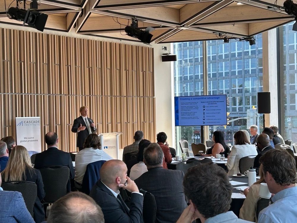 Peter Massie, Director of Cascade Institute's Geothermal Energy Office, addresses the Geothermal Accelerator Conference