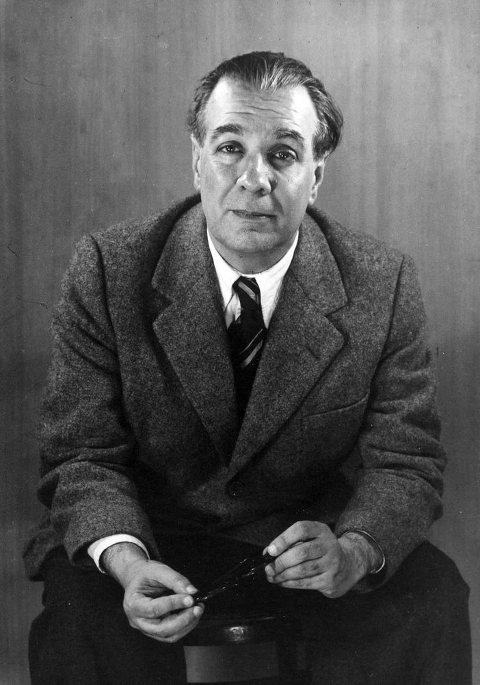 A photograph of Jorge Luis Borges in 1951. 