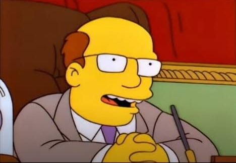 Simpson moment of Milhouse's dad getting let go and his boss saying: I don't recall saying good luck