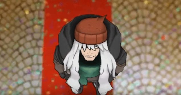 AZ from Pokemon XY, looking up with a shocked expression.