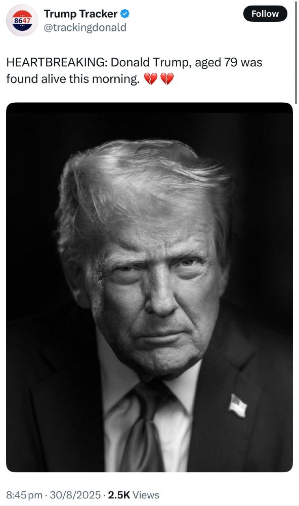 HEARTBREAKING: Donald Trump, aged 79 was found alive this morning