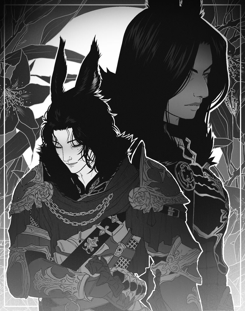 Greyscale piece of Alojz and Shura.