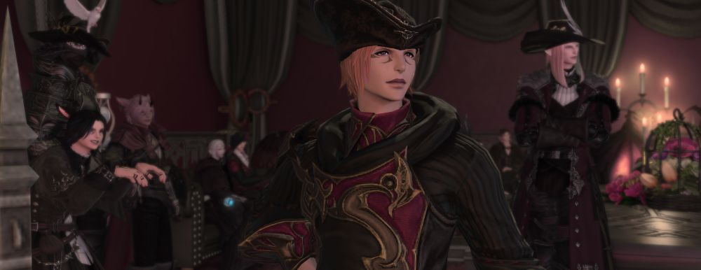 a screenshot that features several FFXIV player characters in their glams for GeblerAP