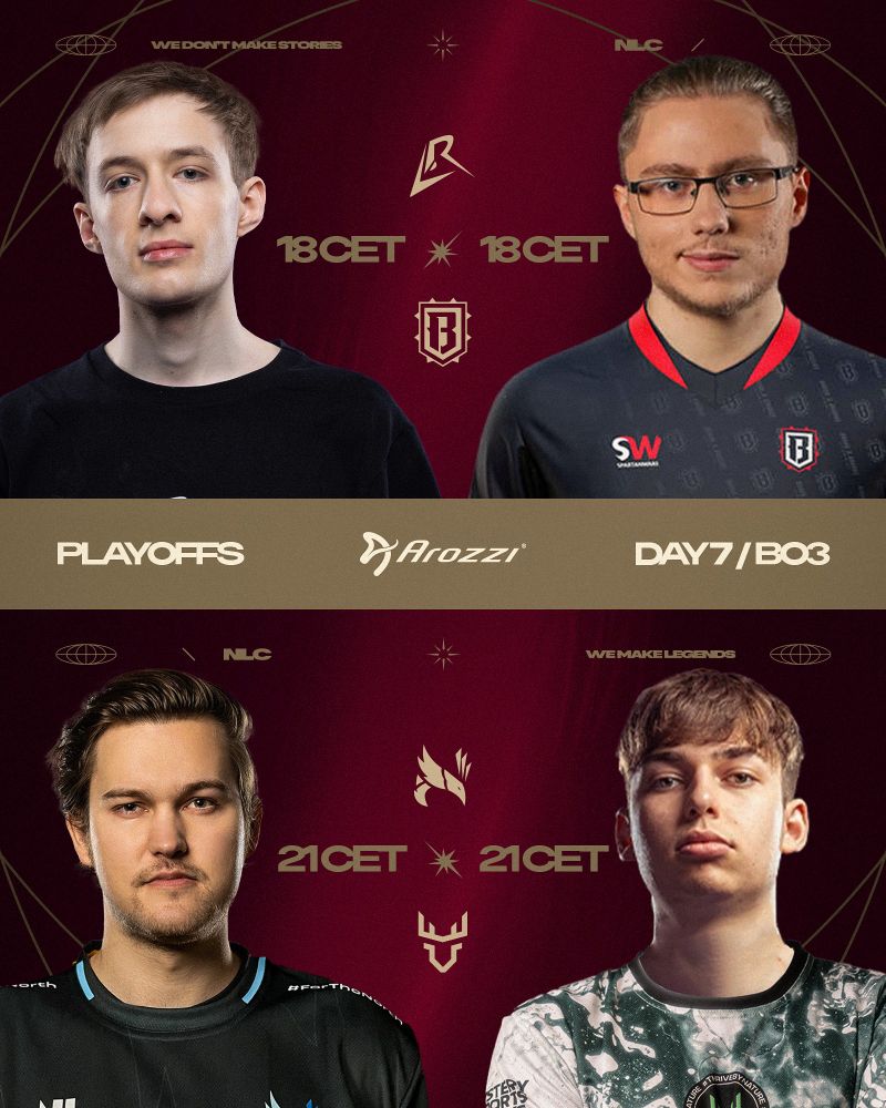The 2025 Arozzi NLC Winter Split is heading back to the upper bracket, with two incredible best-of-three matches tonight. Starting at 18:00 CET with Los Ratones against Bulldog Esports, followed by NORD against Verdant. 

It's the Rats versus the Dogs, and the cold North versus the green forests!