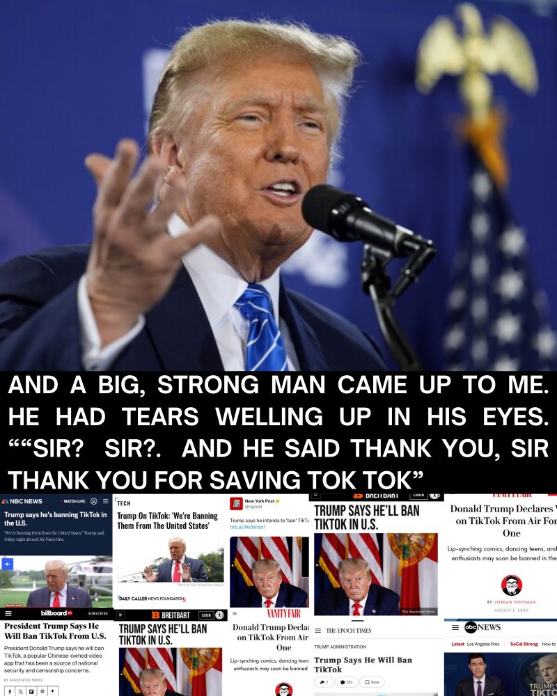 Meme about how dumb it is Trump
Taking credit for TT