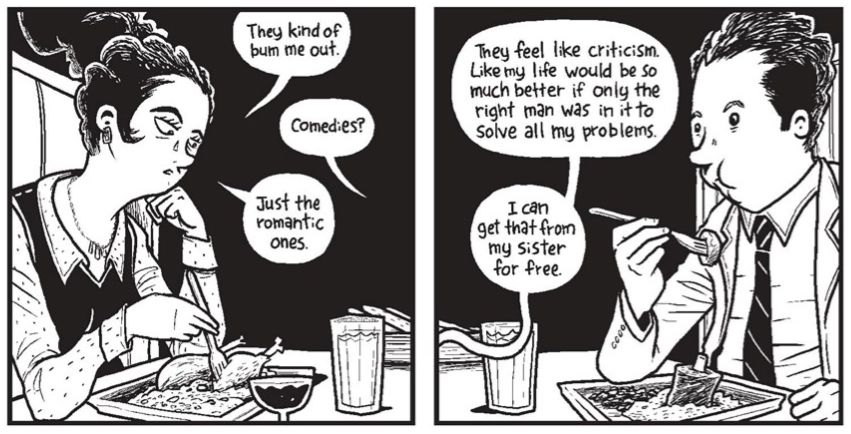 Two panels from Penny Nichols by MK Reed (Author), Greg Means (Author), and Matt Wiegle (Illustrator.)