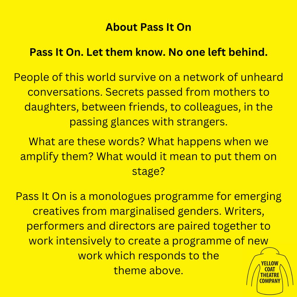 A yellow background with black text detailing the YELLOW COAT WRITES: Finding Structure workshop. Full details on our website.