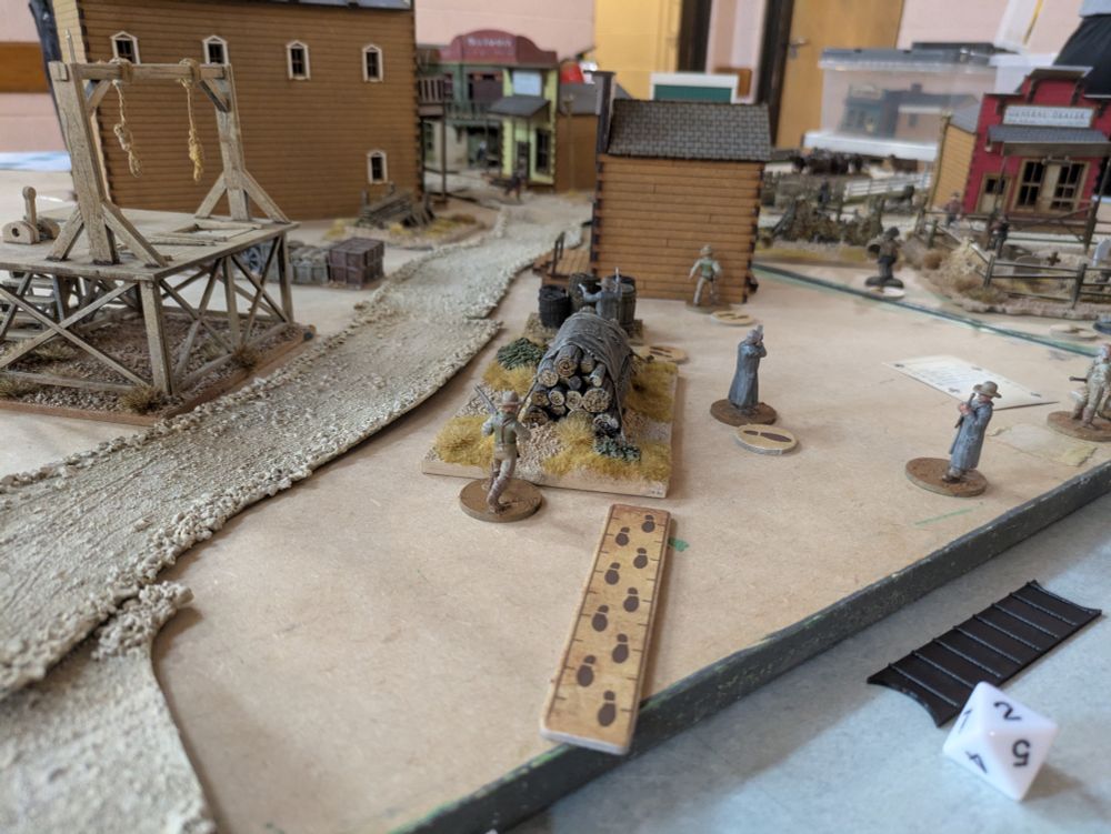 The Magnificent Seven using Dead Man's Hand wargame rules.