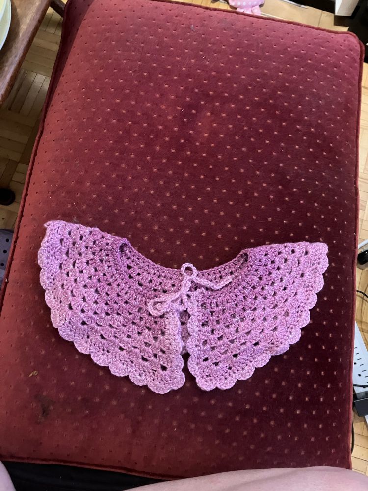 Crochet detachable collar