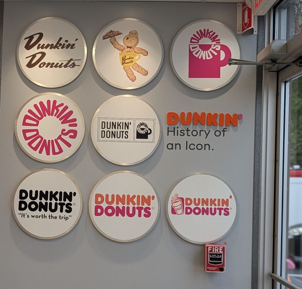 All the different logos over the years.
