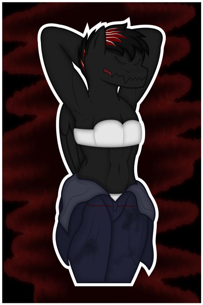 Mute letting their body breath after working on their car in a jumpsuit for a while.