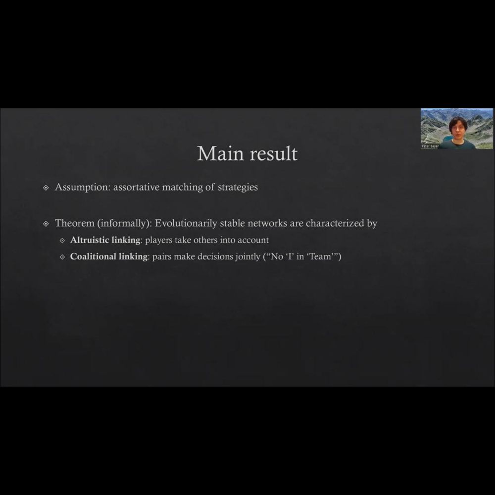 Evolutionarily stable networks (in a nutshell)