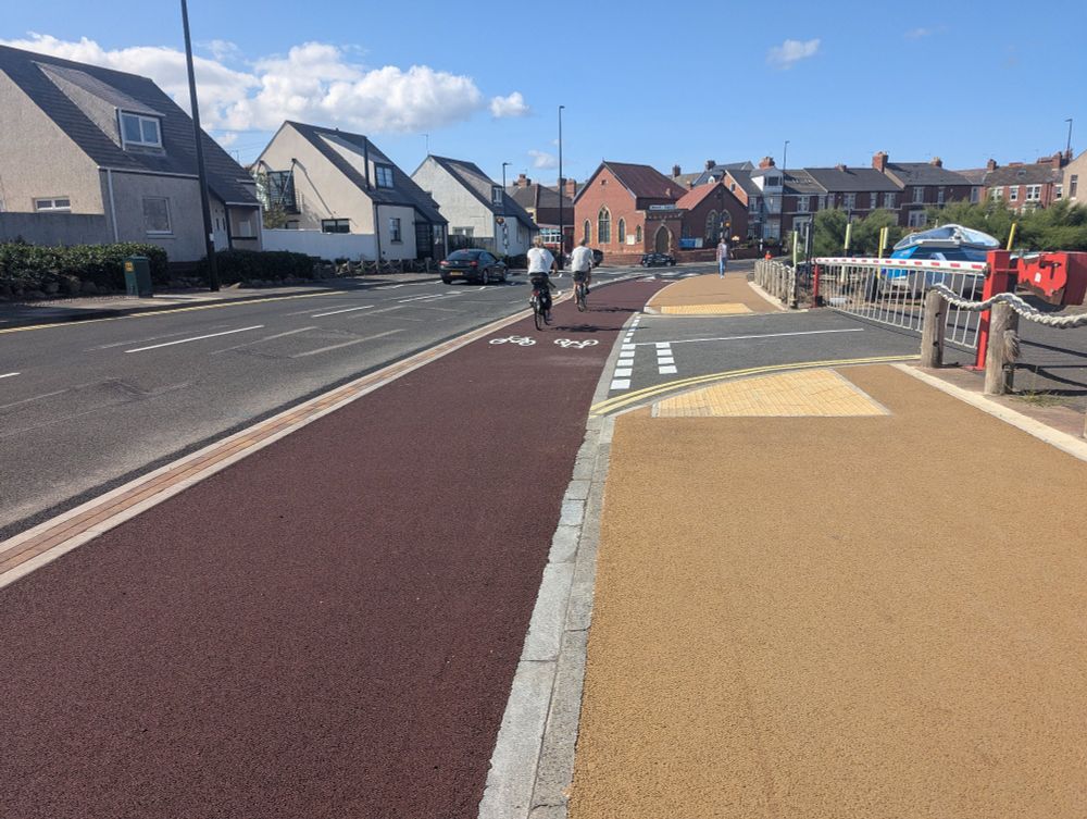 A segregated cycle path 