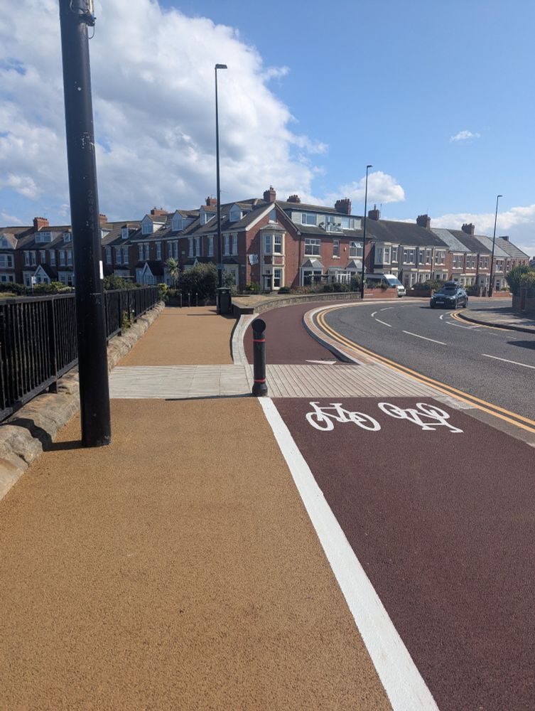 A segregated cycle path 
