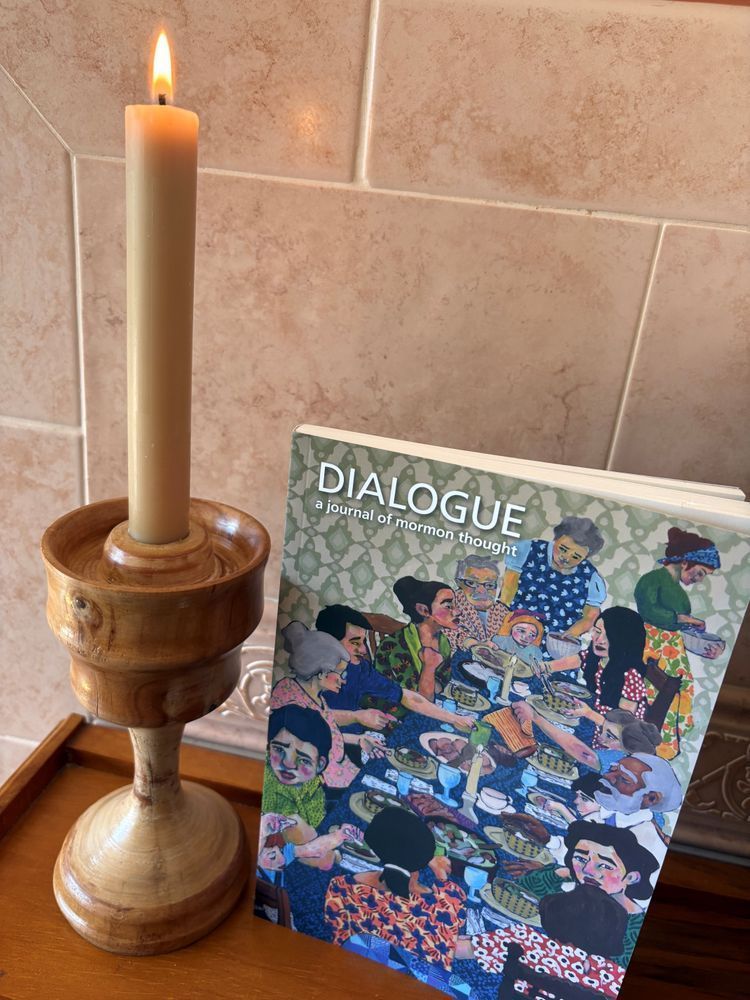 Cover of Dialogue, Volume 57, Issue 4, Winter 2024
Artwork depicting a large family gathering around a table.