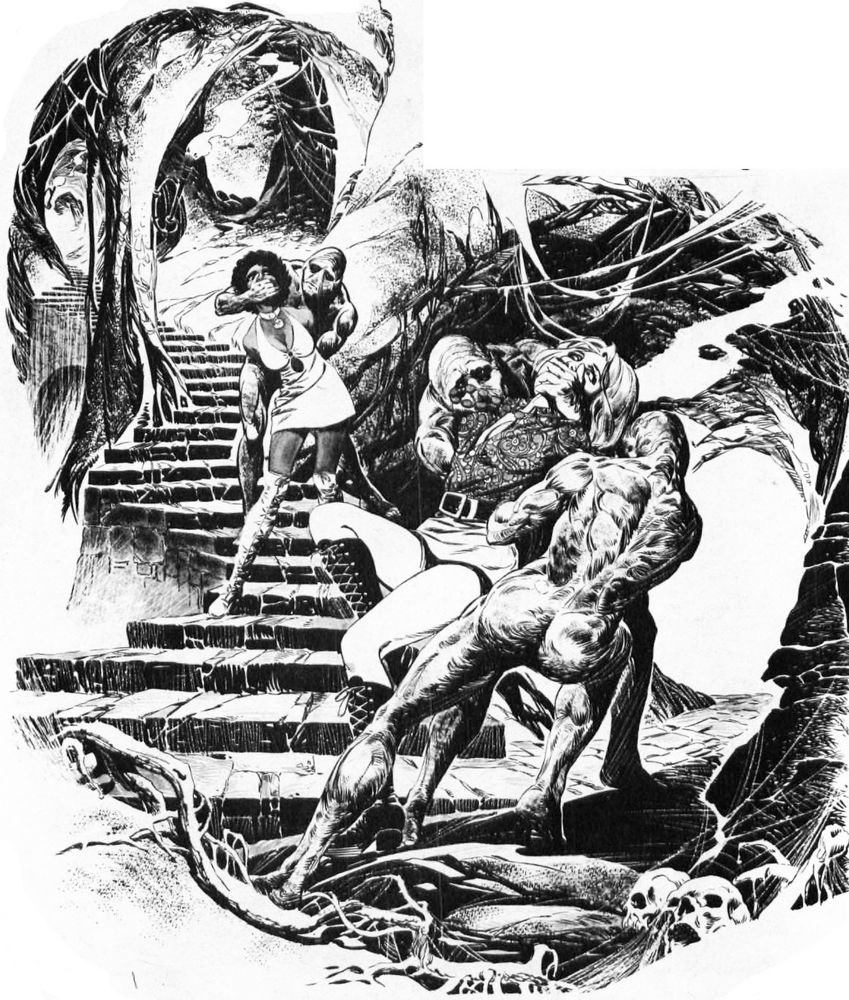 Two young women being kidnapped by ghouls