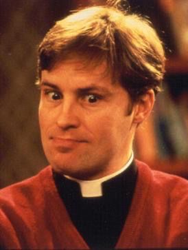 Father Dougal from Father Ted looking preplexed