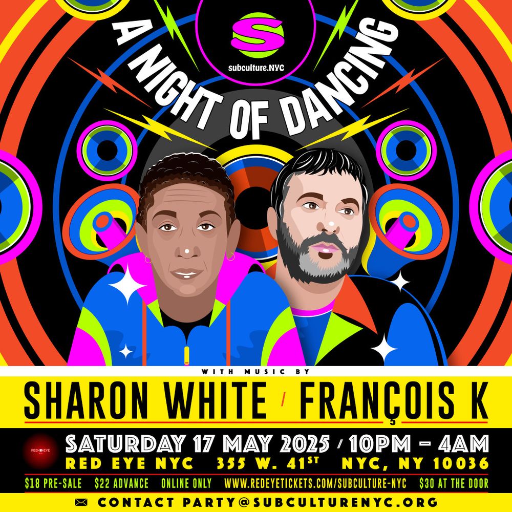 Flyer for "A Night Of Dancing" on May 17, 2025 at Red Eye NY