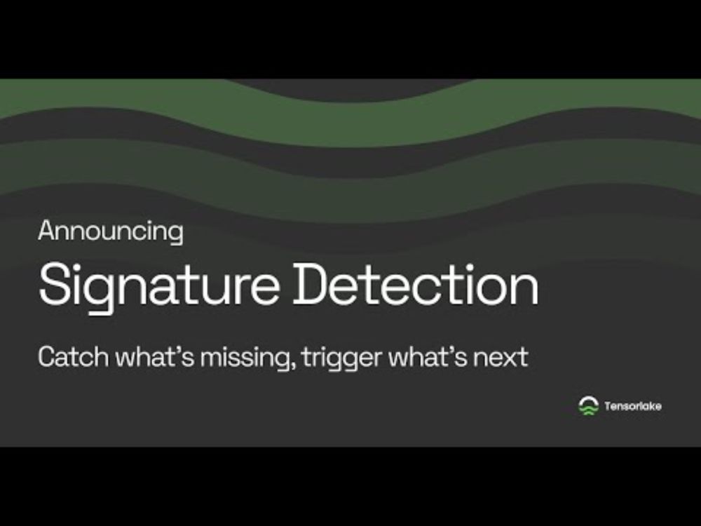 Signature Detection is now available in Tensorlake