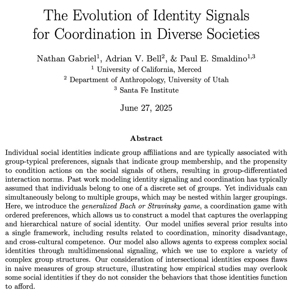 Individual social identities indicate group affiliations and are typically associated with 3 group-typical preferences, signals that indicate group membership, and the propensity to condition actions on the social signals of others, resulting in group-differentiated interaction norms. Past work modeling identity signaling and coordination has typically assumed that individuals belong to one of a discrete set of groups. Yet individuals can simultaneously belong to multiple groups, which may be nested within larger groupings. Here, we introduce the generalized Bach or Stravinsky game, a coordination game with ordered preferences, which allows us to construct a model that captures the overlapping and hierarchical nature of social identity. Our model unifies several prior results into a single framework, including results related to coordination, minority disadvantage, and cross-cultural competence. Our model also allows agents to express complex social identities through multidimensional signaling, which we use to explore a variety of complex group structures. Our consideration of intersectional identities exposes flaws in naive measures of group structure, illustrating how empirical studies may overlook some social identities if they do not consider the behaviors that those identities function to afford.
