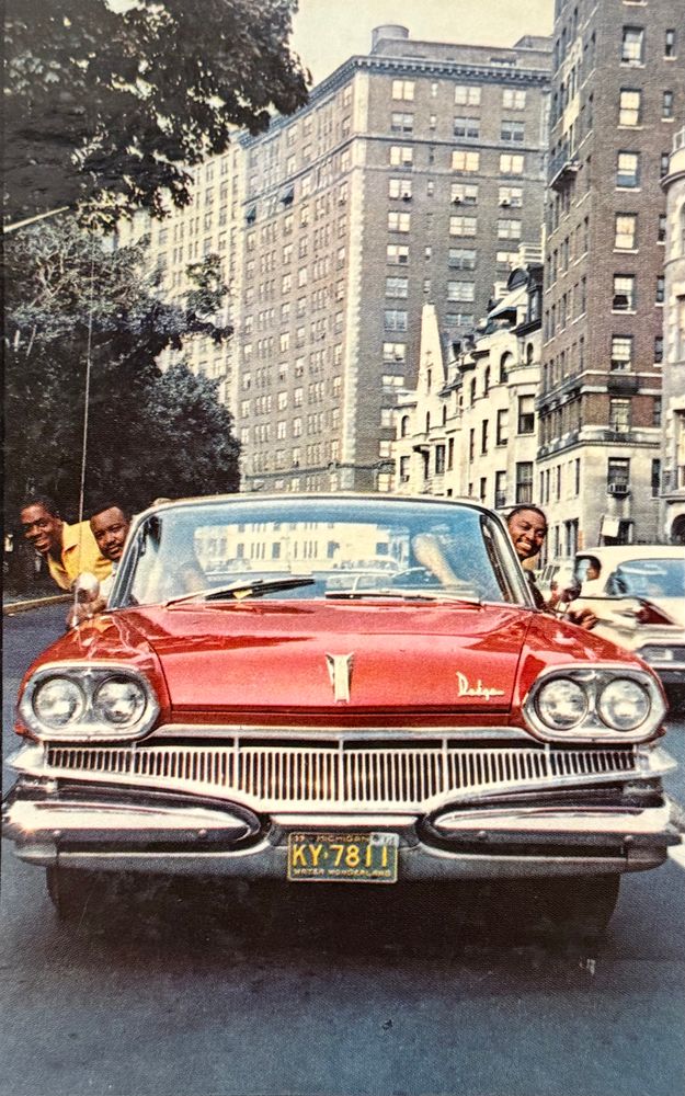 The Sounds in a sweet red Dodge with Michigan plates. Photo by Ronnie Brathwaite