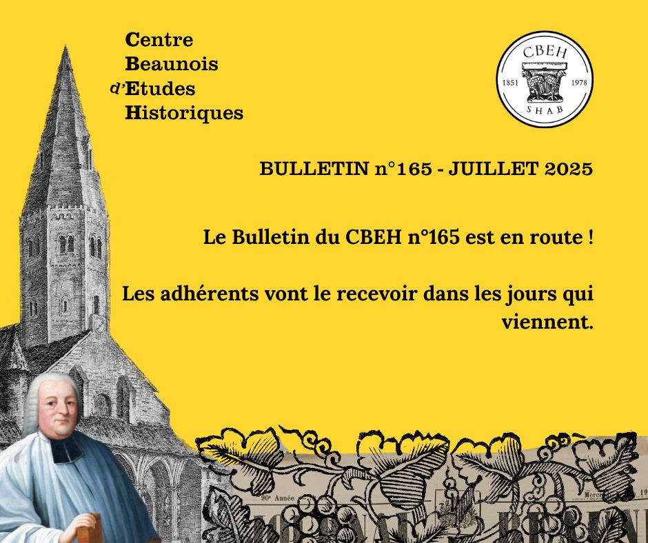 Le bulletin du CBEH numéro 165 est en route, les adhérents vont le recevoir dans les jours qui viennent !
