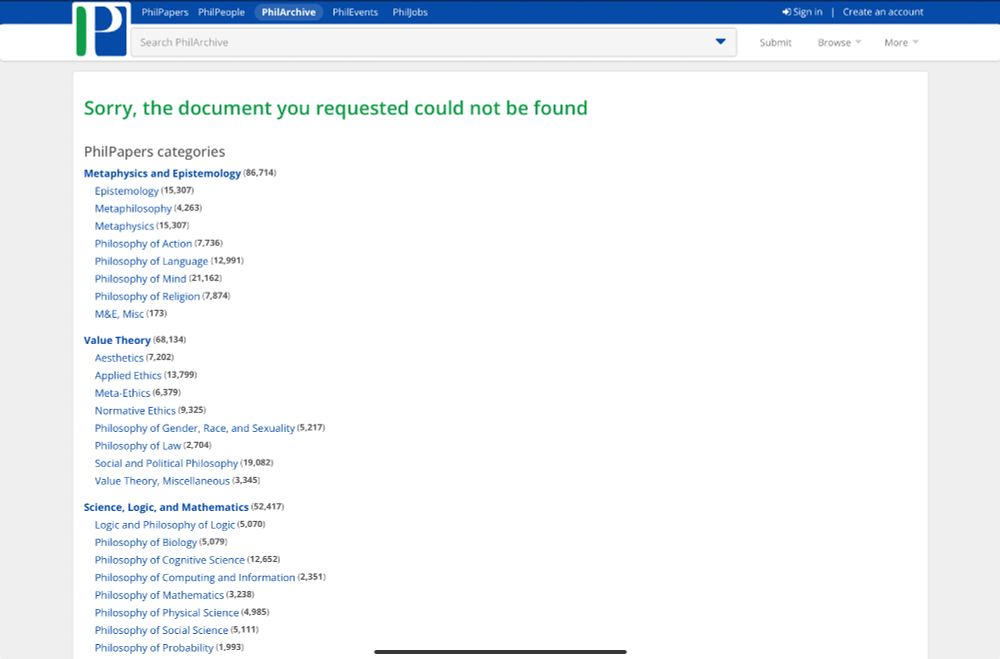 Text on page says: “Sorry, the document you requested could not be found”