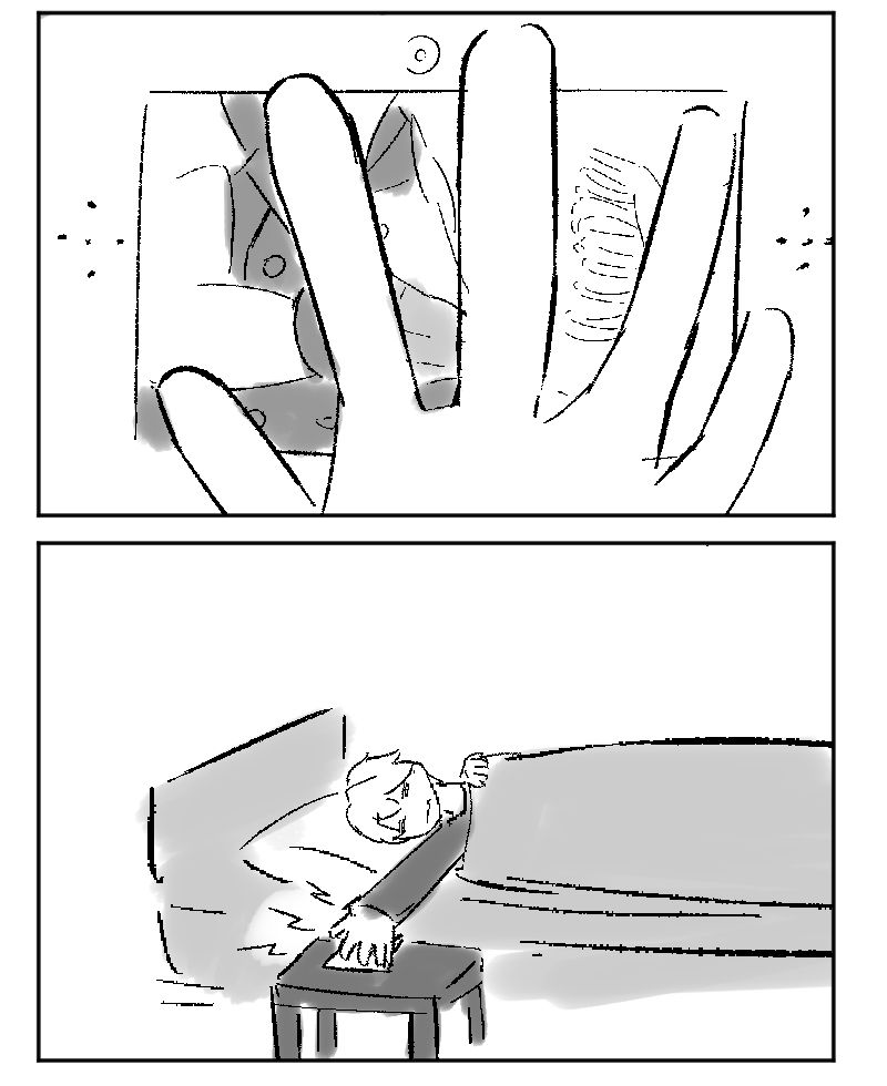 Panel 3: The previous panel framed in a 3DS with a hand over the screen

Panel 4: Robin in bed with his hand on the 3DS