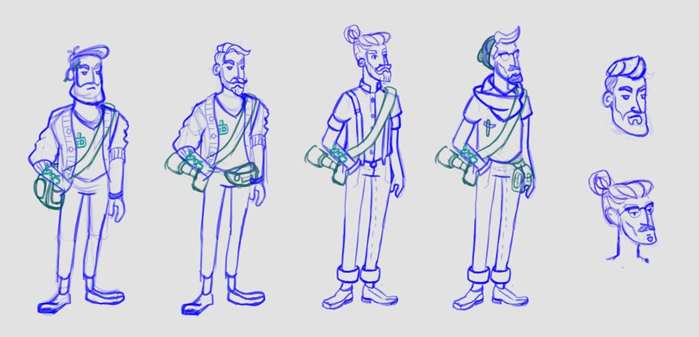 character concept art for journalist