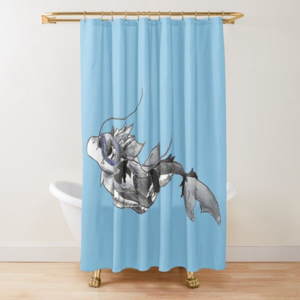 "Little Dragon Shark" Shower Curtain for Sale by KOKeefeArt