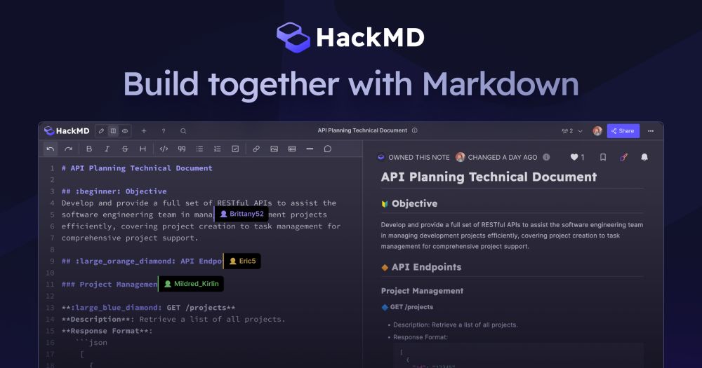 HackMD: Your Collaborative Markdown Workspace for Knowledge Sharing