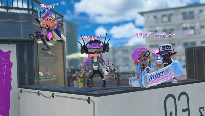 A team picture with members (left to right), Flingking, Synapse, Henlo, and Prosper.