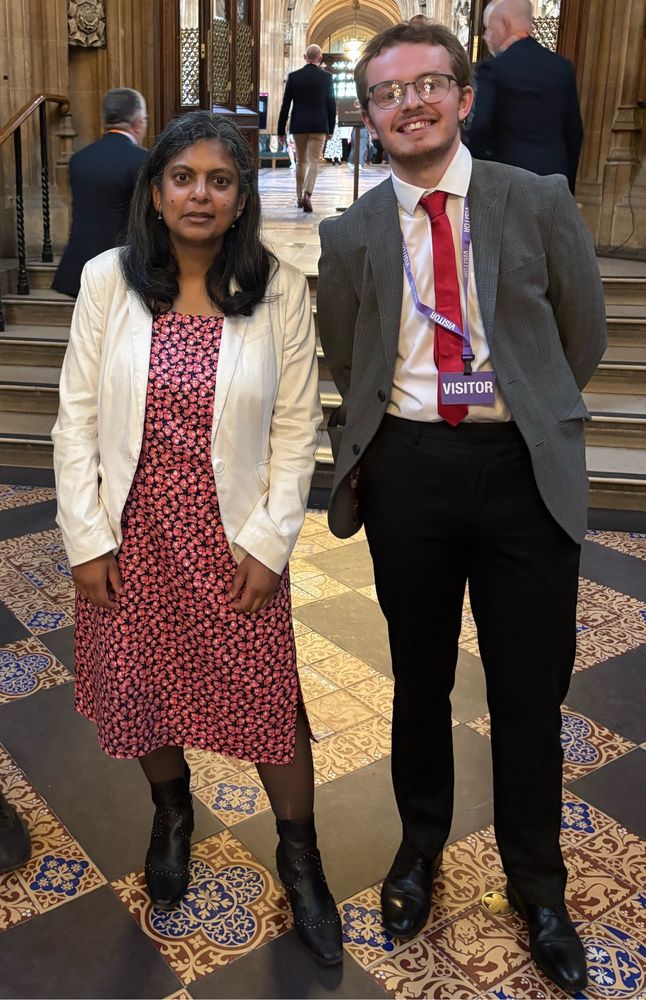 Arthur and Rupa Huq MP in the Houses of Parliament