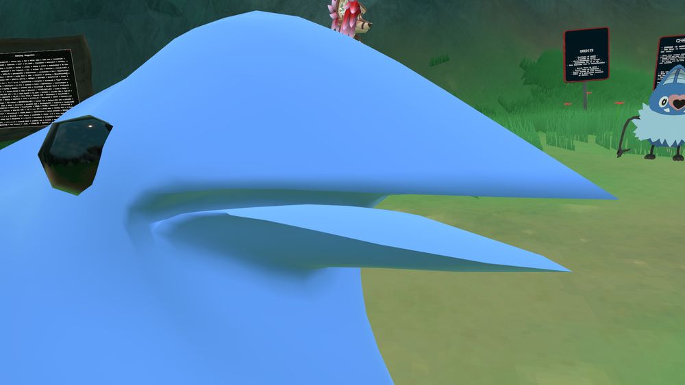 Close-up of Wuglas model mid-speaking.