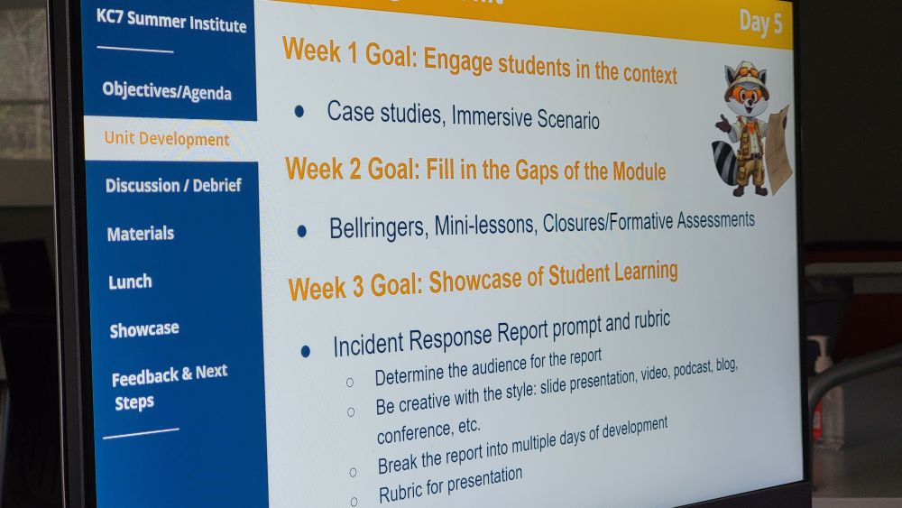 Sample KC7 instructional module. 