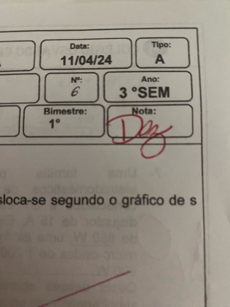 um lindo de um dez em física