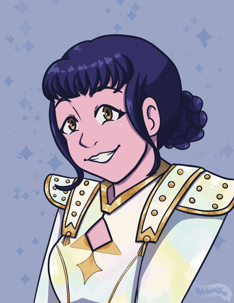 A bust drawing of Zoey in her This is What it Sounds Like outfit