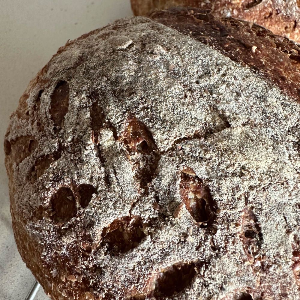 What pattern scoring on a sourdough loaf