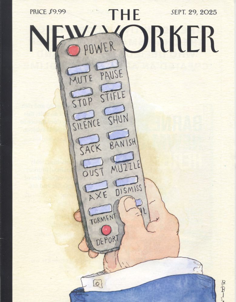 The continued genius of Barry Blitt, New Yorker Cover September 29 2025