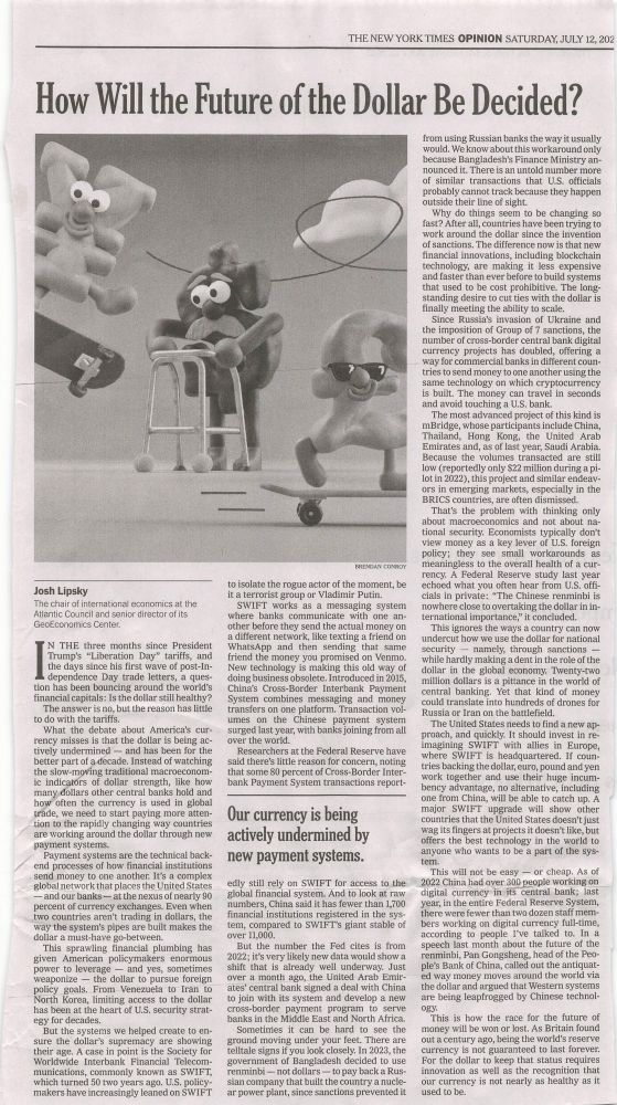NYT 07122025_How Will the Future of the Dollar Be Decided?