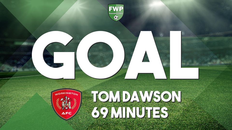 GOAL: WORKINGTON AFC 2-2 Carlisle United - Tom Dawson (69')