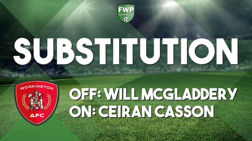 SUB: Ceiran Casson replaced Will McGladdery (42')