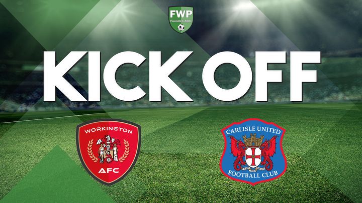 KICK-OFF (SECOND-HALF): Workington AFC v Carlisle United