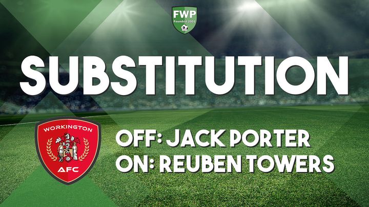 SUB: Reuben Towers replaced Jack Porter (46')