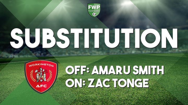 SUB: Zac Tonge replaced Amaru Smith (82')