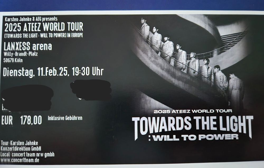 Konzertkarte für die Ateez World Tour (Köln)
