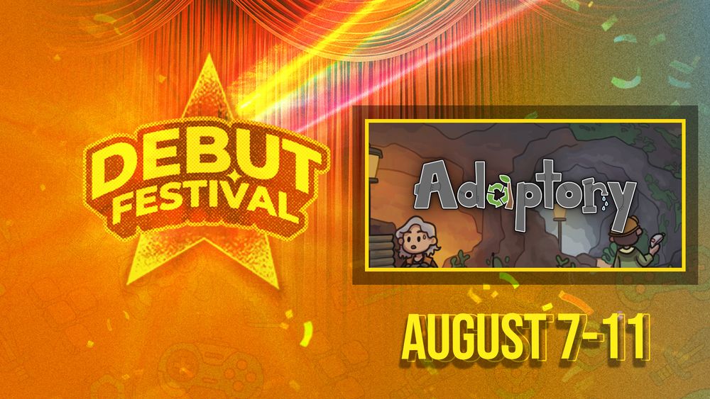 Banner showing Adaptory in Debut Festival, August 7-11