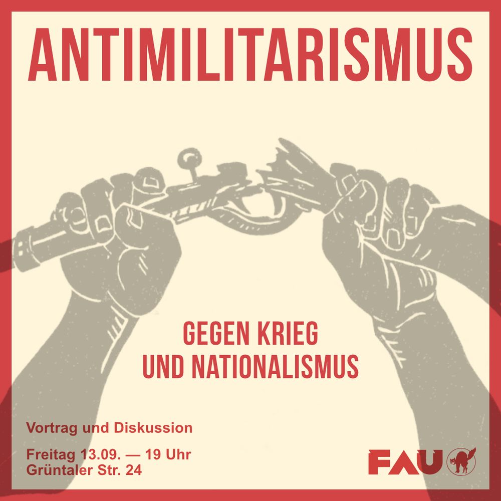 Vortrag und Diskussion: Antimilitarismus – gegen Krieg und Nationalismus