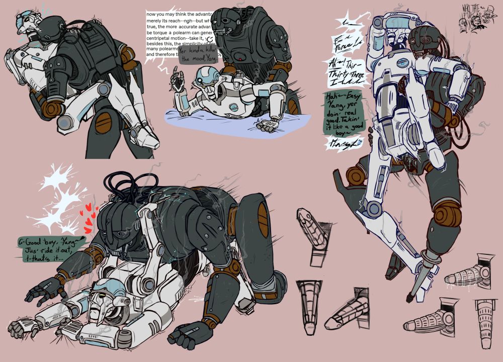 Variety of poses/situations with Huyang and SM-33 having sex